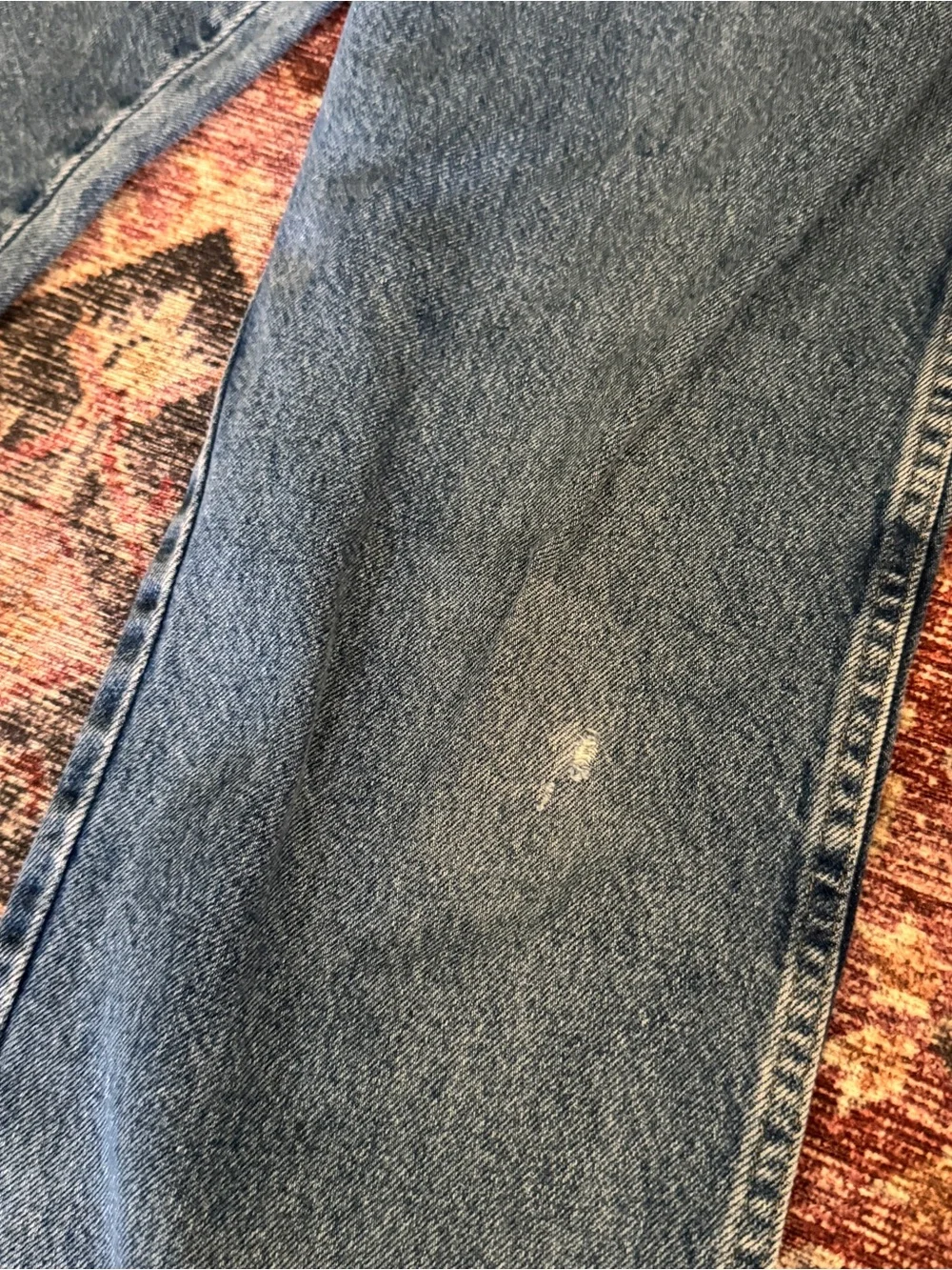 Vintage Distressed Wrangler Straight Leg Jeans 34 X 34 Regular Fit